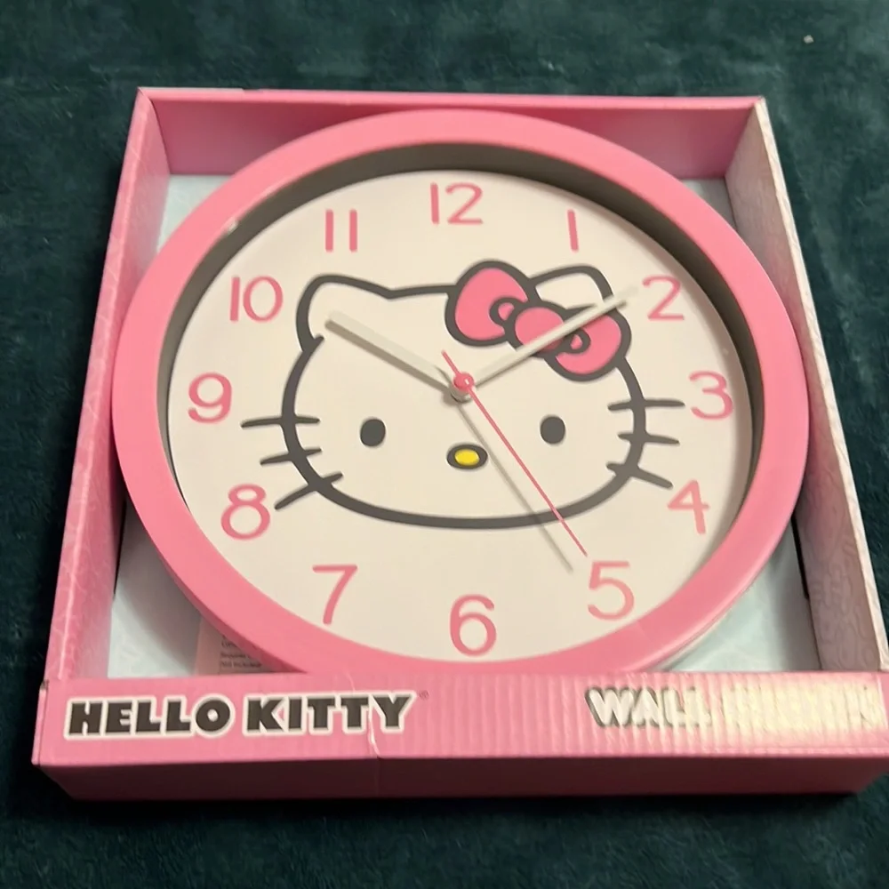 Hello Kitty 10” wall clock, New in original packaging